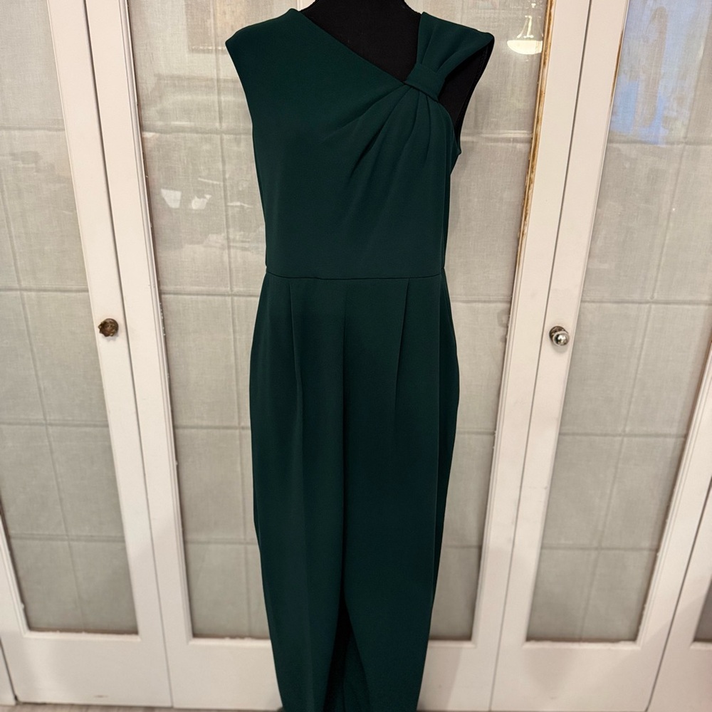 Calvin Klein One Shoulder Dark Green jumpsuit